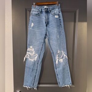BÖHME straight leg distressed jeans